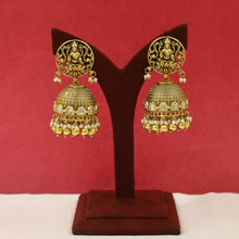 Antique Gold Plated Long Neck Temple Necklace Set 9943-28