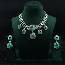 Manish Malhotra Inspired Round Neck Zircon/AD Necklace Set 11898-69