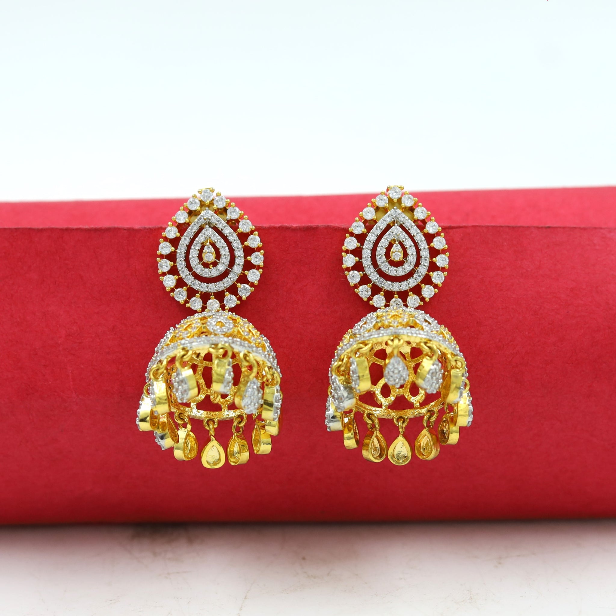 Jhumki Zircon/AD Earring 13984-69