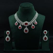 Manish Malhotra Inspired Round Neck Zircon/AD Necklace Set 11898-69