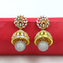 Gold Zircon/AD Earring