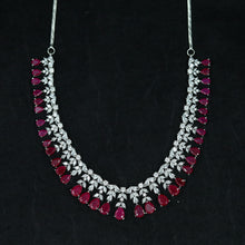 Round Neck Zircon/AD Necklace Set 11904-69