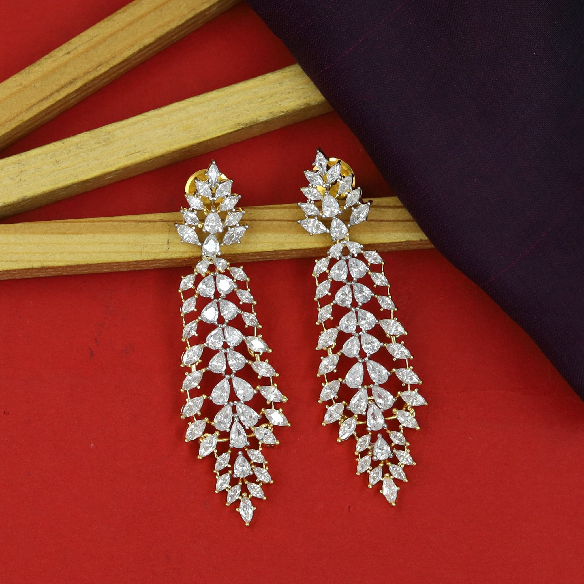 Danglers Zircon/AD Earring 16896-08
