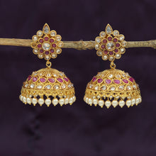 Gold Plated Stone Jhumki 1808-5873