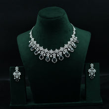 Manish Malhotra Inspired Round Neck Zircon/AD Necklace Set 11894-69