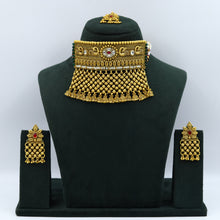 Designer Ruby Green Antique Finish Choker Set 16739-3887