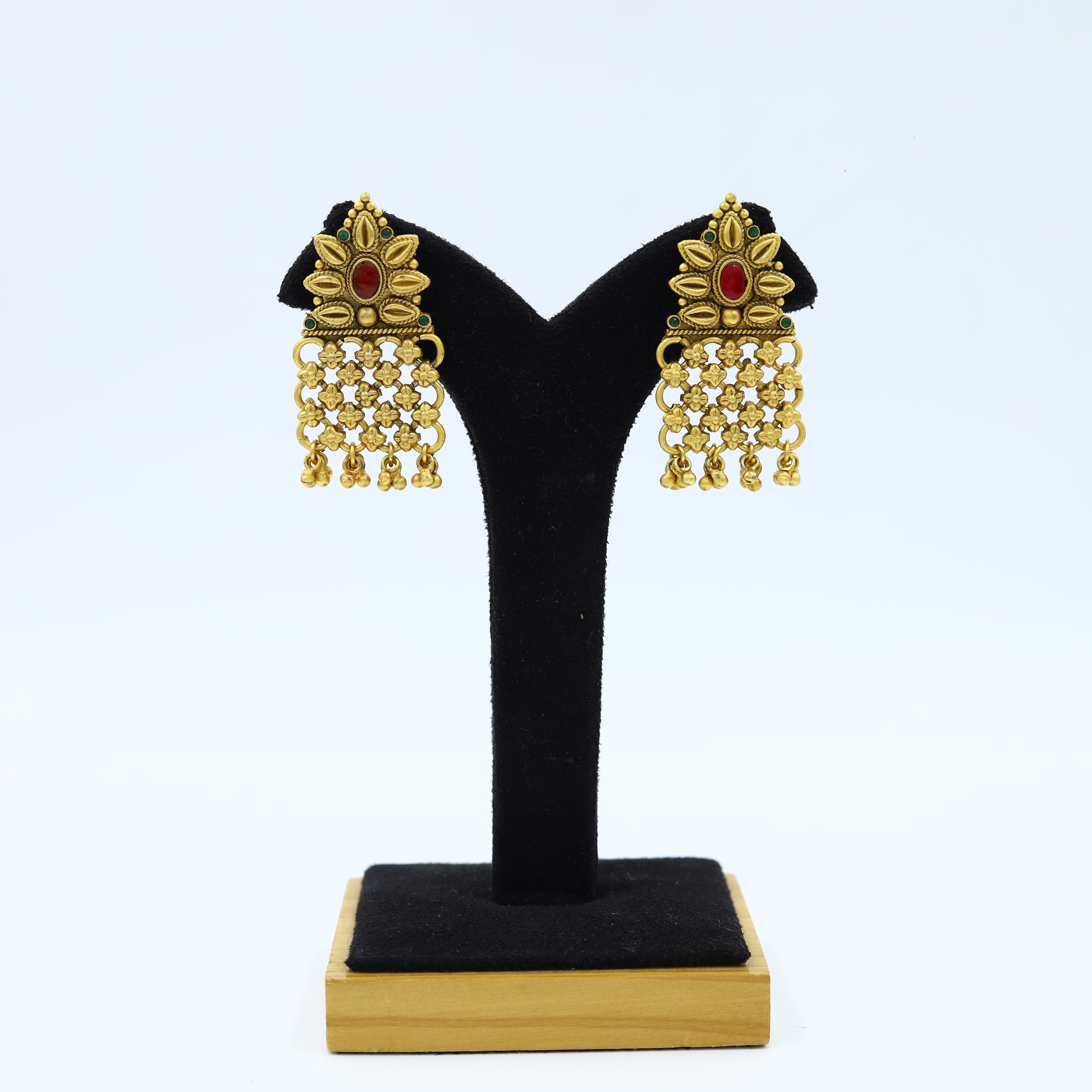 Designer Ruby Green Antique Finish Choker Set 16739-3887