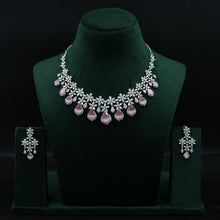 Manish Malhotra Inspired Round Neck Zircon/AD Necklace Set 11894-69
