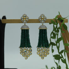 Green Zircon/AD Earring