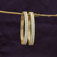 Zircon/AD Gold Plated Bangles/Kada 11127-7076