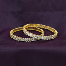 Zircon/AD Gold Plated Bangles/Kada 11127-7076