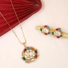 Sabya Inspired Kundan Pendant Set 19818-89