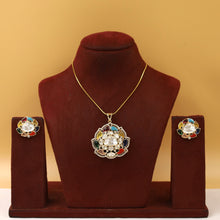 Sabya Inspired Kundan Pendant Set 19818-89