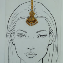 Antique Gold Finish Maang Tikka 10543-6190