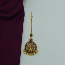 Antique Gold Polish Maang Tikka 3814-28