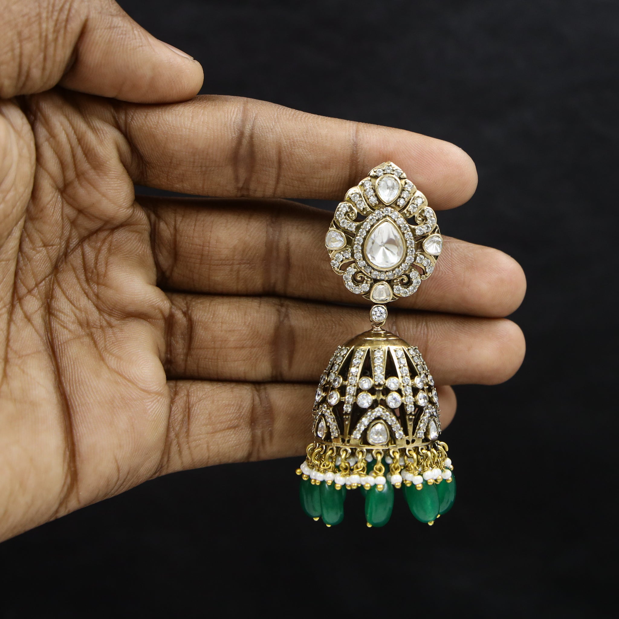 Jhumki Kundan Earring 10635-68