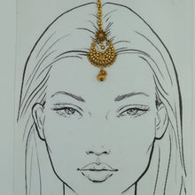 Gold Maang Tikka 7907-1662