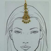 Antique Gold Polish Maang Tikka 3805-28