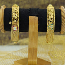 Antique Gold Finish Bangles/Kada 12593-9089
