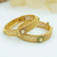 Antique Gold Finish Bangles/Kada 12593-9089