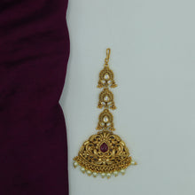 Antique Gold Polish Maang Tikka 3802-28