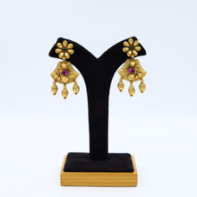 Ruby Green Gold Look Pendant Set 18297-5479