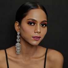 Zircon/AD Earring 1093-69 - Dazzles Jewellery