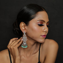 Mint Green Zircon/AD Earring 9851-4993 - Dazzles Jewellery