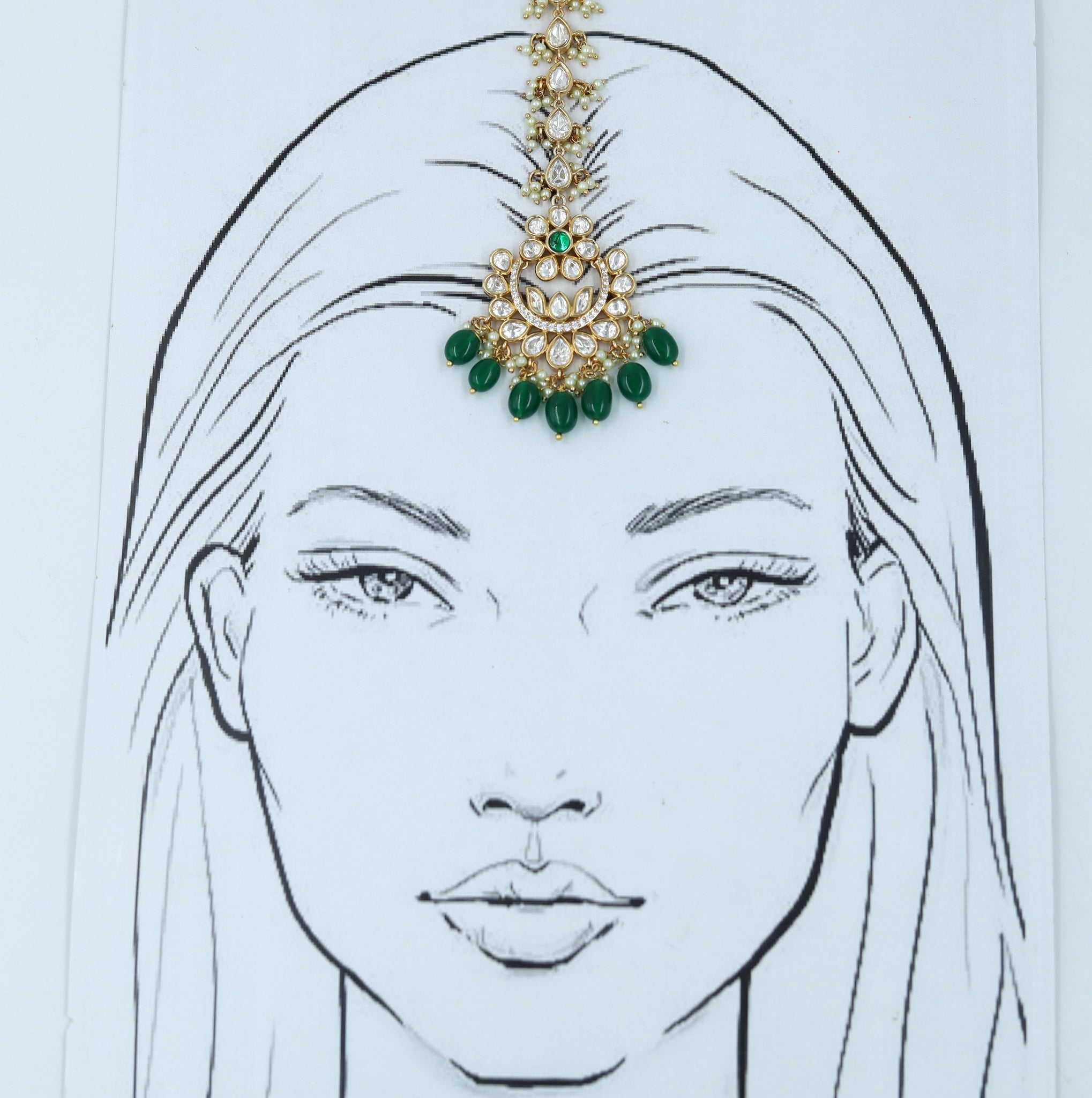 Kundan Maang Tikka 12440-28