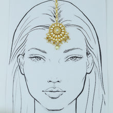 White Kundan Maang Tikka 6410-1225