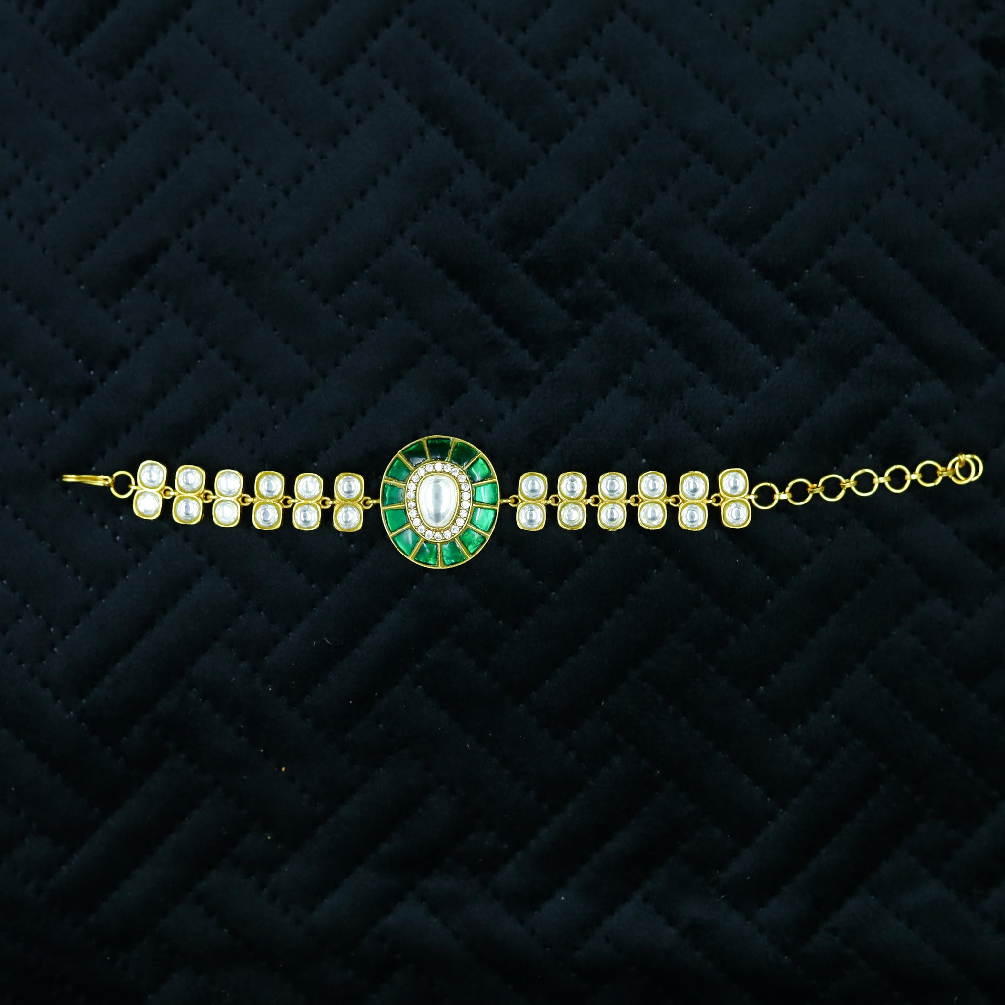 Sabyasachi Inspired Moissanite Kundan Bracelet 11883-87