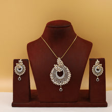 Gold Zircon/AD Pendant Set 6617-1225