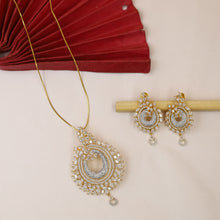 Gold Zircon/AD Pendant Set 6617-1225