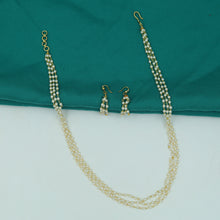 3 Line Pearl Necklace Set 17351-31