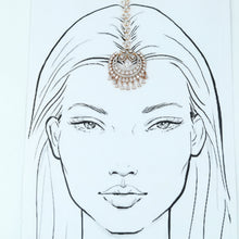 Zircon/AD Rose Gold Maang Tikka 8760-2796