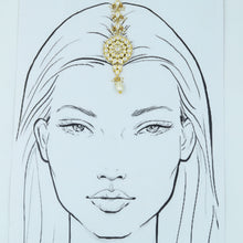 Matte Gold Finish Kundan Maang Tikka 13432-100