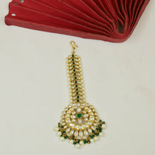 Bridal Green Kundan Maang Tikka 16301-3448