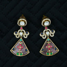 Sabyasachi Inspired Moissanite Danglers Kundan Earring 11871-87