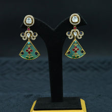 Sabyasachi Inspired Moissanite Danglers Kundan Earring 11871-87