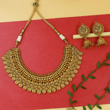 Round Neck Gold Look Necklace Set 3657-28