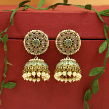 Mint Green Antique Earrings 13245-0122