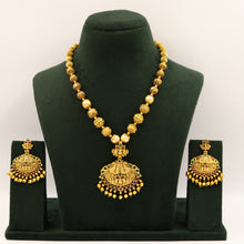 Ruby Green Gold Look Pendant Set