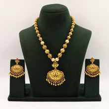 Ruby Green Gold Look Pendant Set