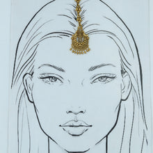 Antique Gold Finish Maang Tikka 10332-28
