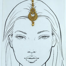 Antique Gold Finish Maang Tikka 13536-100
