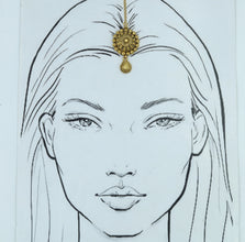 Gold Maang Tikka 2991-7056