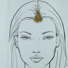 Antique Gold Finish Maang Tikka 12411-28