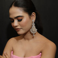 Designer Long Zircon/AD Earring 13633-0704 - Dazzles Jewellery