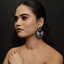 Blue Zircon/AD Earring 13886-0975 - Dazzles Jewellery