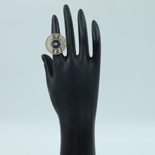 Zircon/AD Cocktail Adjustable Blue Ring 4571-8636